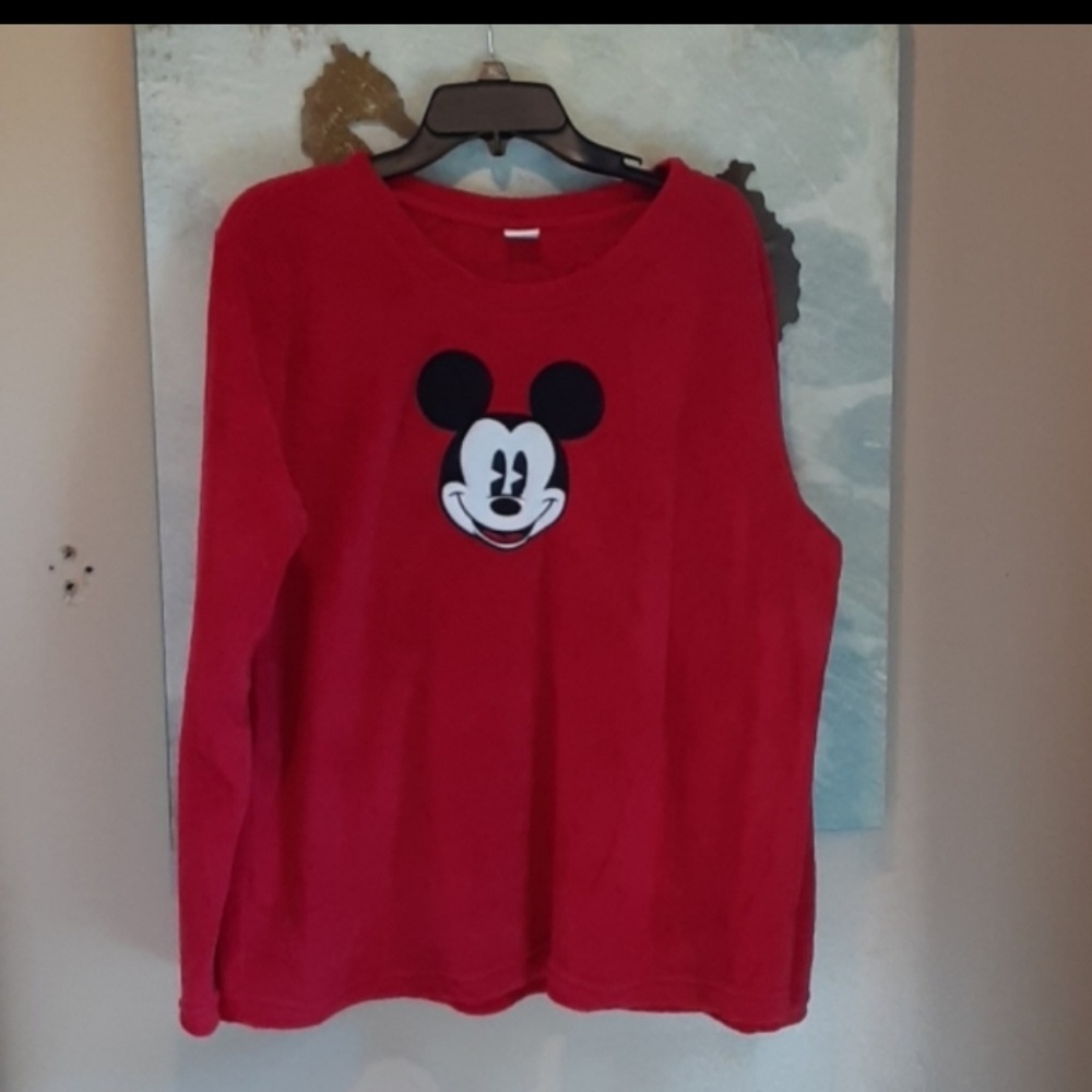Disney Red Plush Mickey Mouse Pullover
Size XL